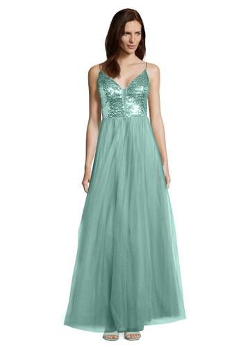 Abendkleid 36 Ausgestellt - Mint Leaf Green