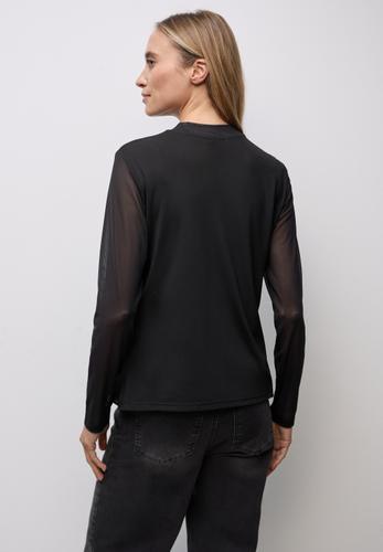 Mesh Turtleneck Shirt 40 - Black
