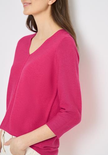 3/4-Arm Pullover mit Struktur