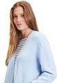 Casual-Strickjacke 38 Gerade - Light Blue Melange