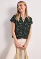 Blusenshirt mit Split Neck und Smokdetail 38 - Deep Bound Green