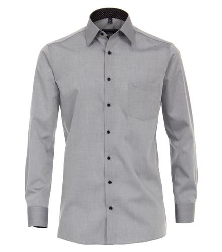 Popeline Hemd uni 41 Comfort Fit - Silber