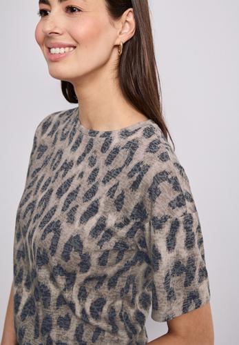 Shirt im Ausbrenner-Look mit Print