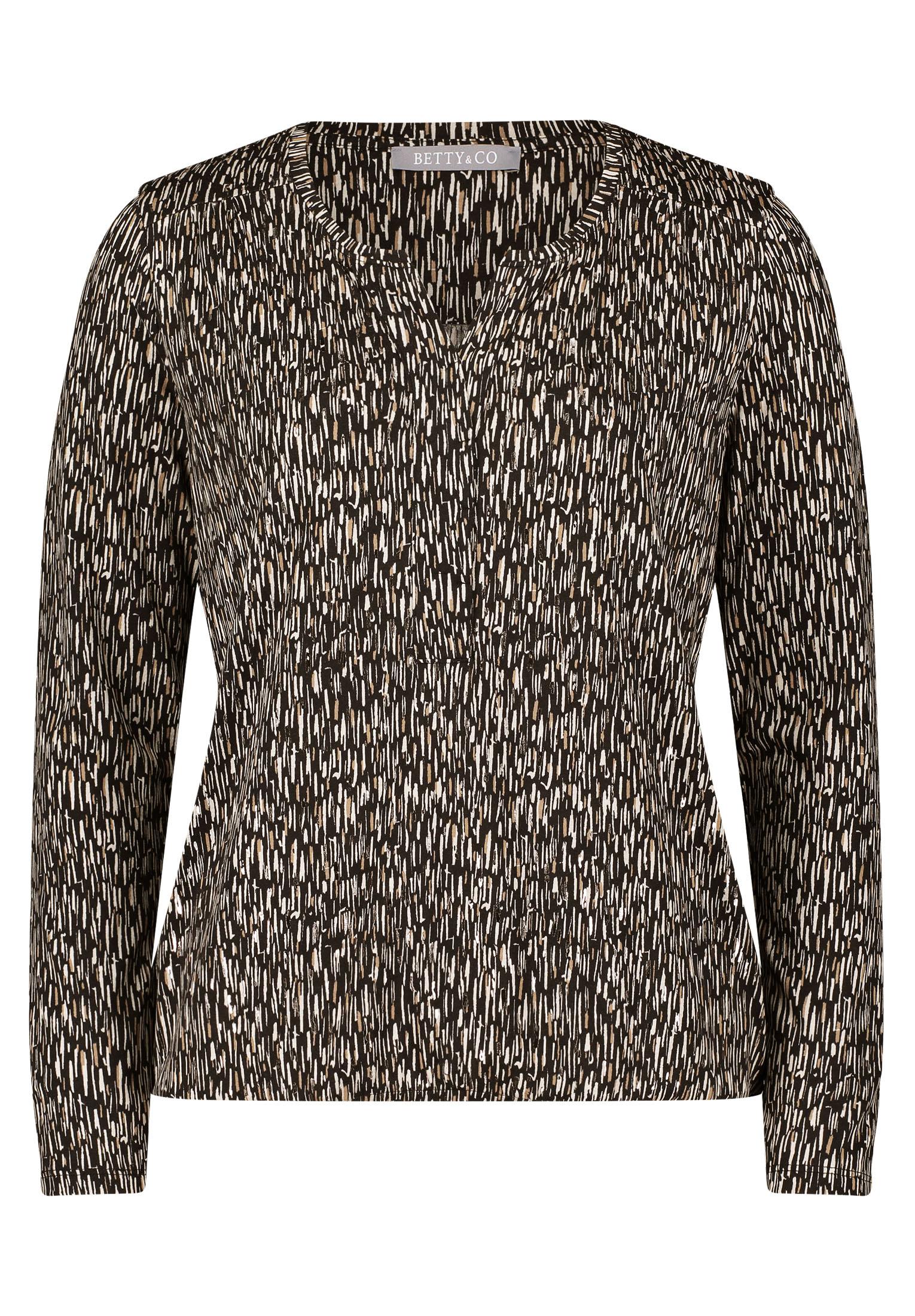 Blusenshirt M Lässig - Black-nature