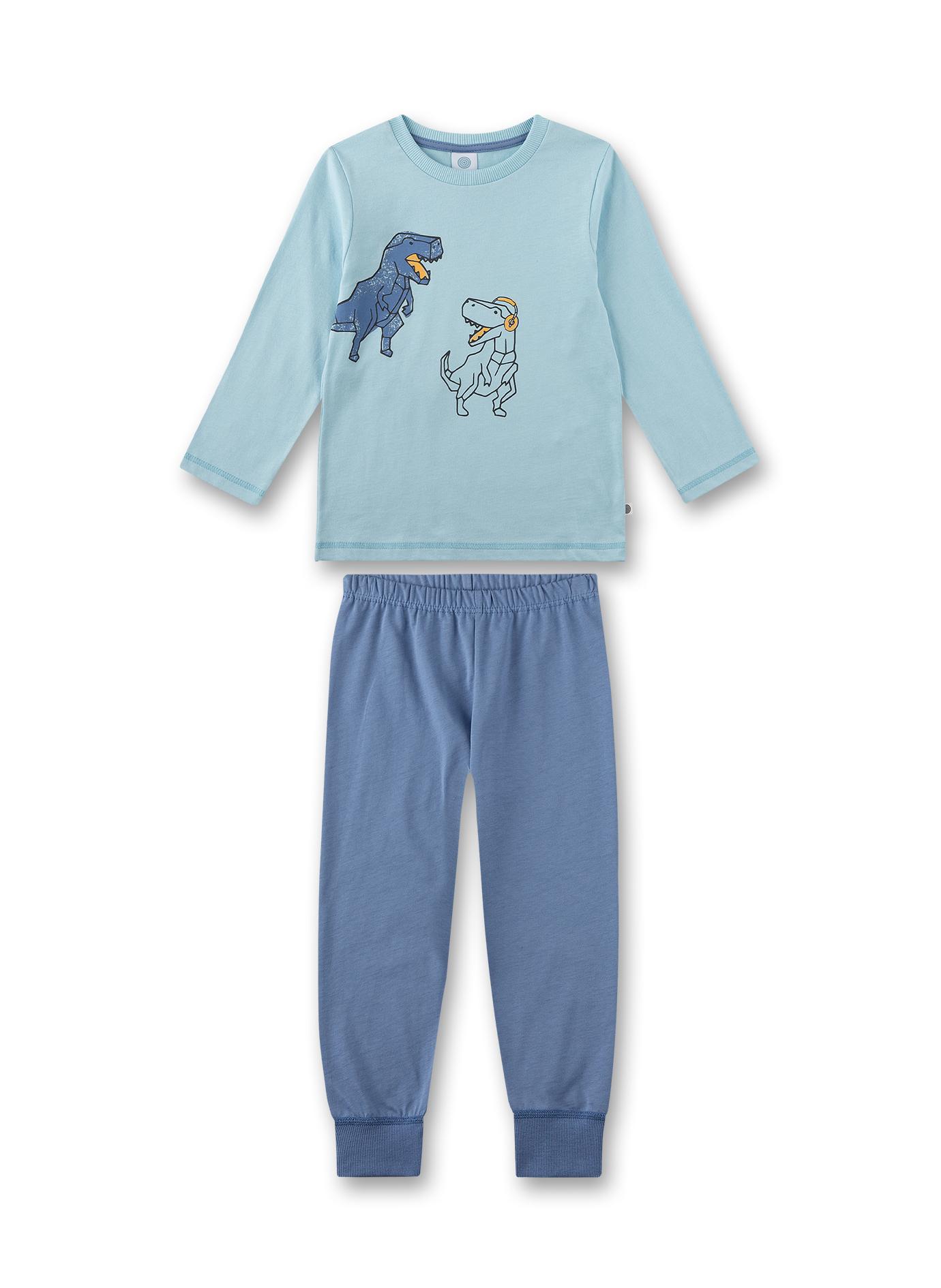 Schlafanzug lang 092 - Milky Blue