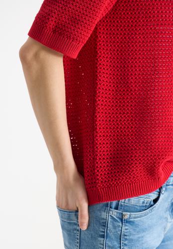 Kurzarm Pullover mit Struktur