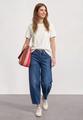 T-Shirt mit Rundhals und Printdetail 38 - Off White