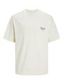 JORSANTORINI BACK TEE SS CREW NECK JNR 152 Weit geschnitten - Buttercream