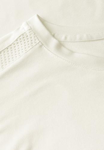 Jersey-Shirt mit Mesh-Detail 40 - Off White