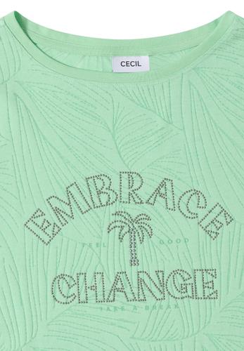 Shirt im Ausbrenner-Look mit Wording