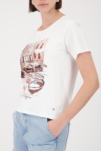 T-Shirt mit City-Print 44 - Cream