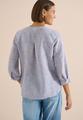 3/4-Arm Bluse mit Split Neck aus Leinen L - Rich Burgundy