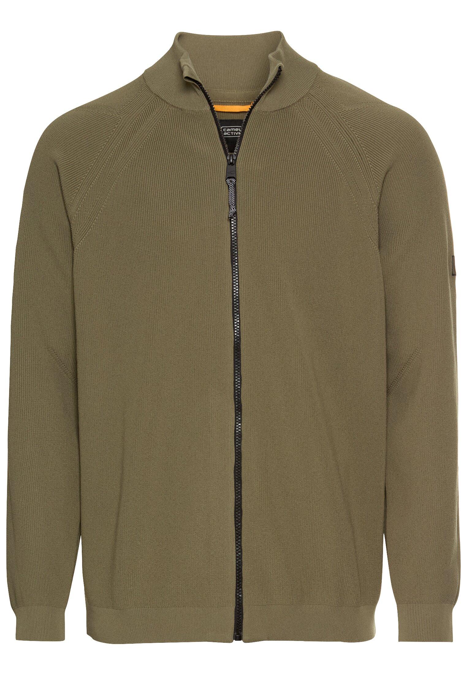 Strickjacke aus atmungsaktivem Polyester XL Relaxed Fit - Dusty Khaki