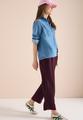 High Waist Wide Leg Hose aus Leinenmix XS/7/8 Hosen - Rich Burgundy