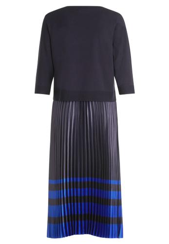 Midikleid 40 Leicht tailliert - Dark Blue/blue