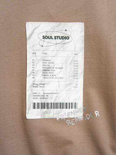 Oversize Sweatshirt Backpatch S - Taupe