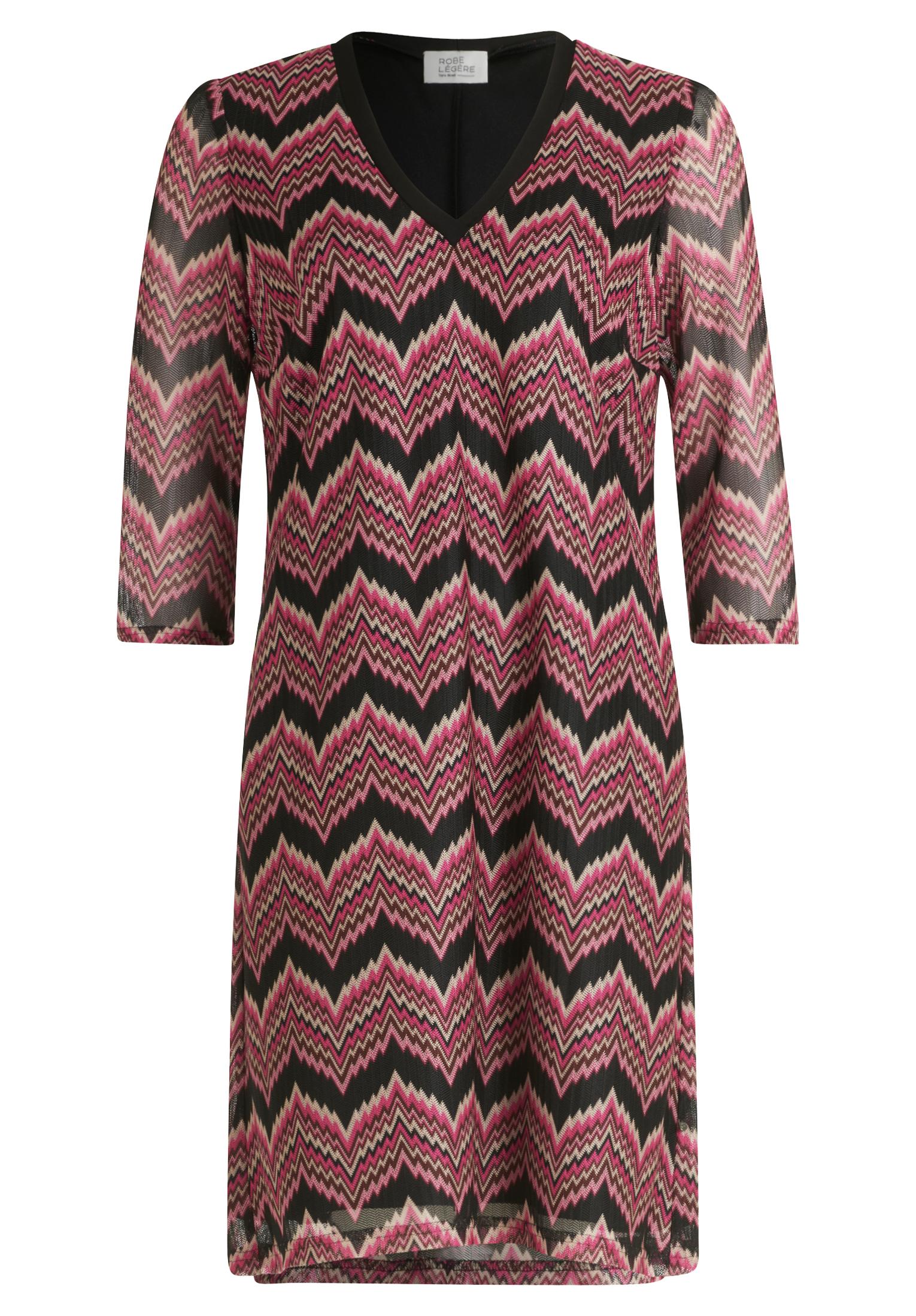 Basic-Kleid 40 A-Linie - Pink/schwarz