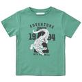 T-Shirt mit Kontrastnähten an den Seiten 104/110 gerade - Emerald