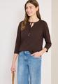 3/4-Arm Shirt mit Split Neck