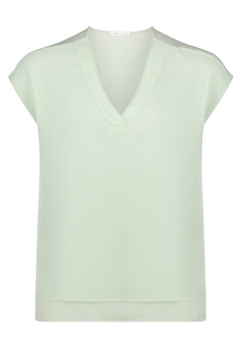 Blusenshirt S Gerade - Green Lily
