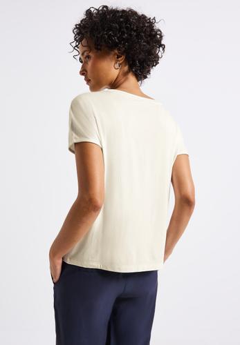 Jersey-Shirt mit Mesh-Detail 40 - Off White