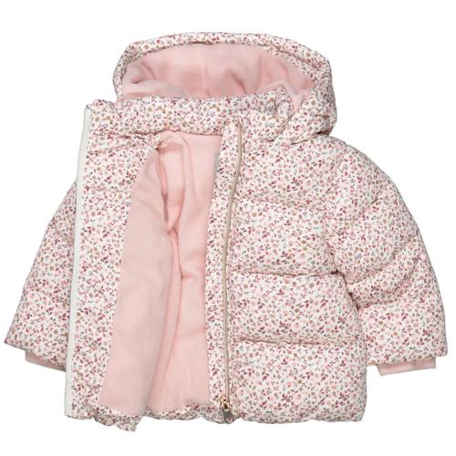 Steppjacke mit Kapuze 74 lässig geschnitten - Flower Aop