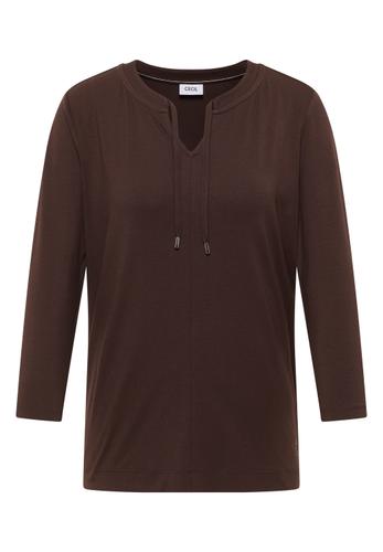 3/4-Arm Shirt mit Split Neck