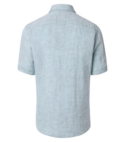 Leinenhemd 3XL Casual Fit Short - Aqua Bis Petrol
