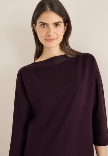 Batwing Shirt mit Tape S - Eggplant Red
