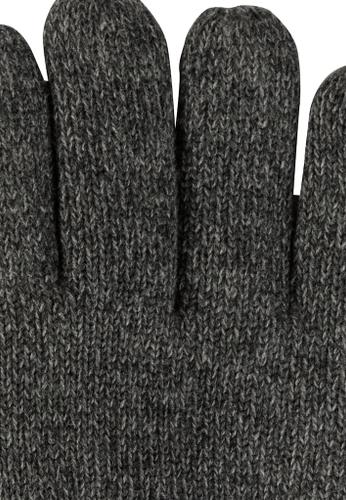 Melierte Strickhandschuhe mit warmen Futter Grau L