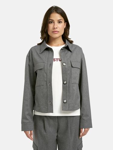 Flanell Cargo Jacket L - Grey Melange