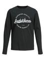 JJSTANLI TEE LS CREW NECK JNR 152 Normal geschnitten - Black