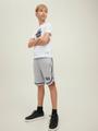 JPSTRONALDO LOGO SWEAT SHORTS AT JNR 152 Slim Fit - Light Grey Melange