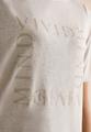 T-Shirt in Leinen-Optik mit Print