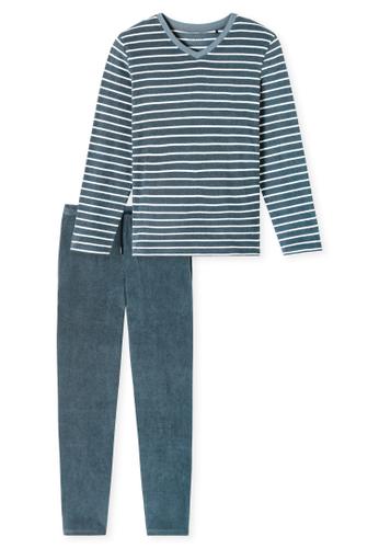 Schlafanzug lang 48 - Jeansblau