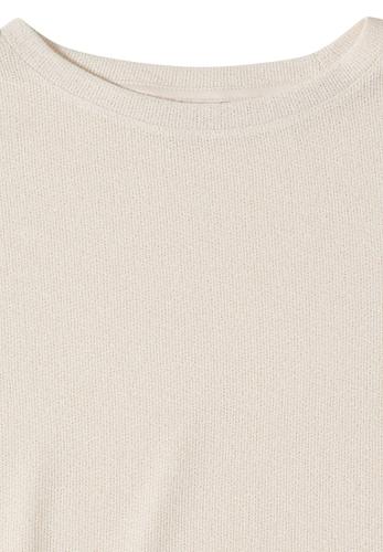 T-Shirt mit Boatneck im Strick-Look