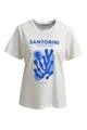 T-Shirt Santorini Print XXL - Offwhite