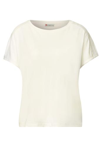 Jersey-Shirt mit Mesh-Detail 40 - Off White