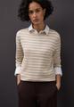 Gestreifter Pullover 38 - Cotton Beige