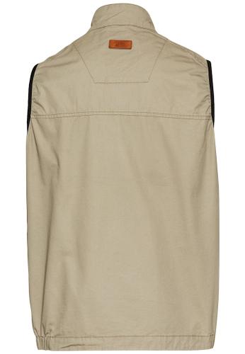 Outdoor vest with stand-up collar