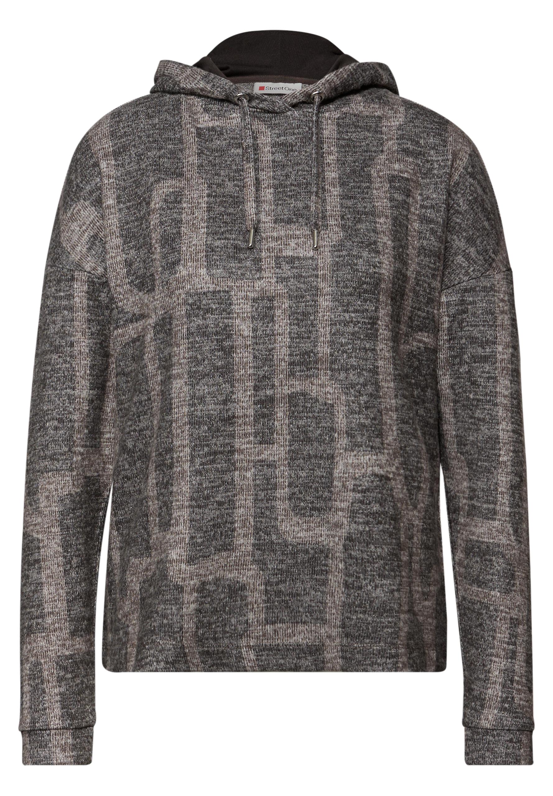 Gemusterter Hoodie Shirt 38 - Darkest Brown