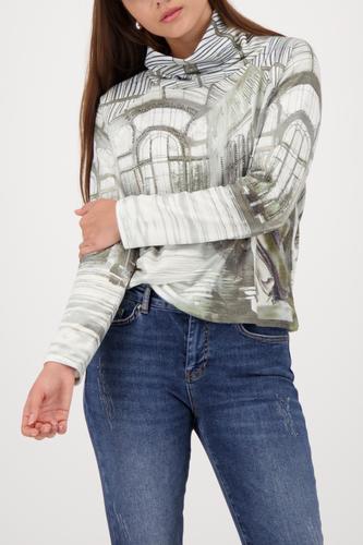 Rollkragen-Sweatshirt mit Gallery-Print