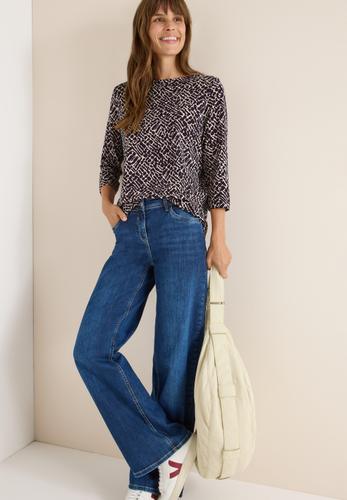 Shirt mit Minimal Print XL - Eggplant Red