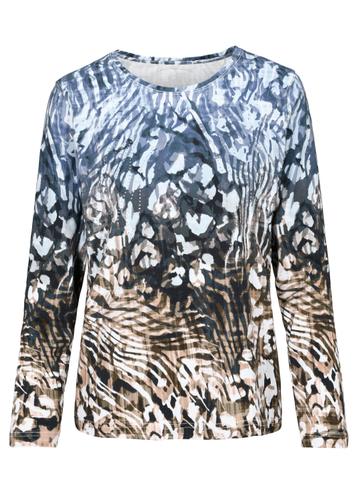Rdh.-Shirt, 1/1 Arm, Druck 40 - Bleu Combo