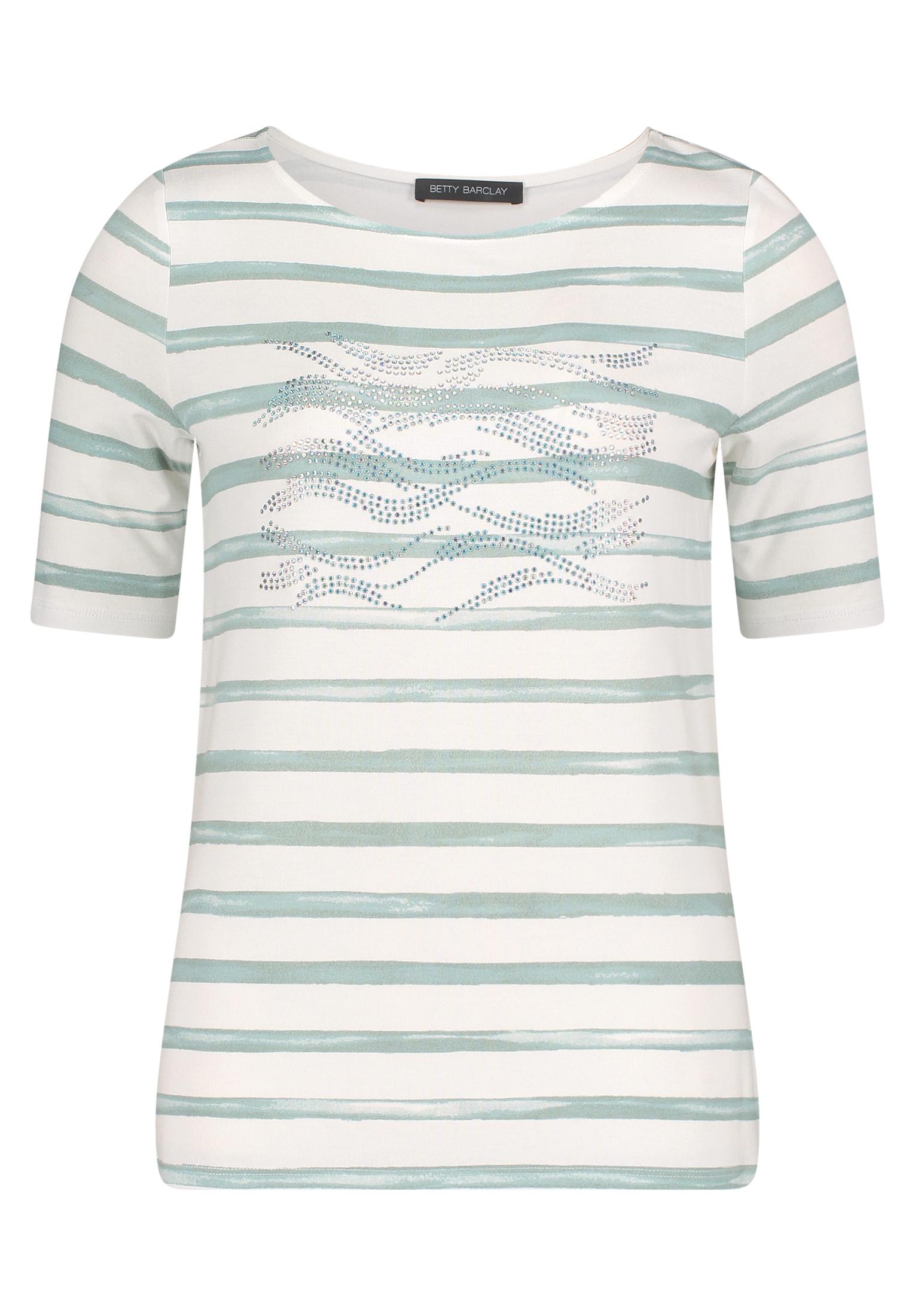 Ringelshirt 40 Leicht tailliert - Cream/Mint