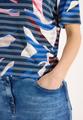 Kurzarm Shirt mit Ausbrennerstreifen XL - Universal Blue