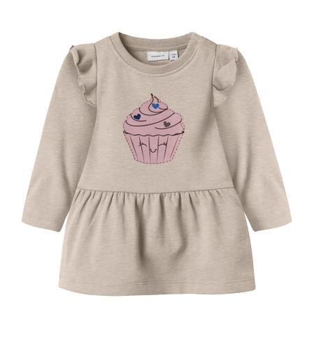 NBFNILDA LS SWEAT DRESS BRU