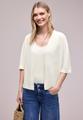 Kurzarm Jacke im Strick-Look mit Glitzer 40 - Off White