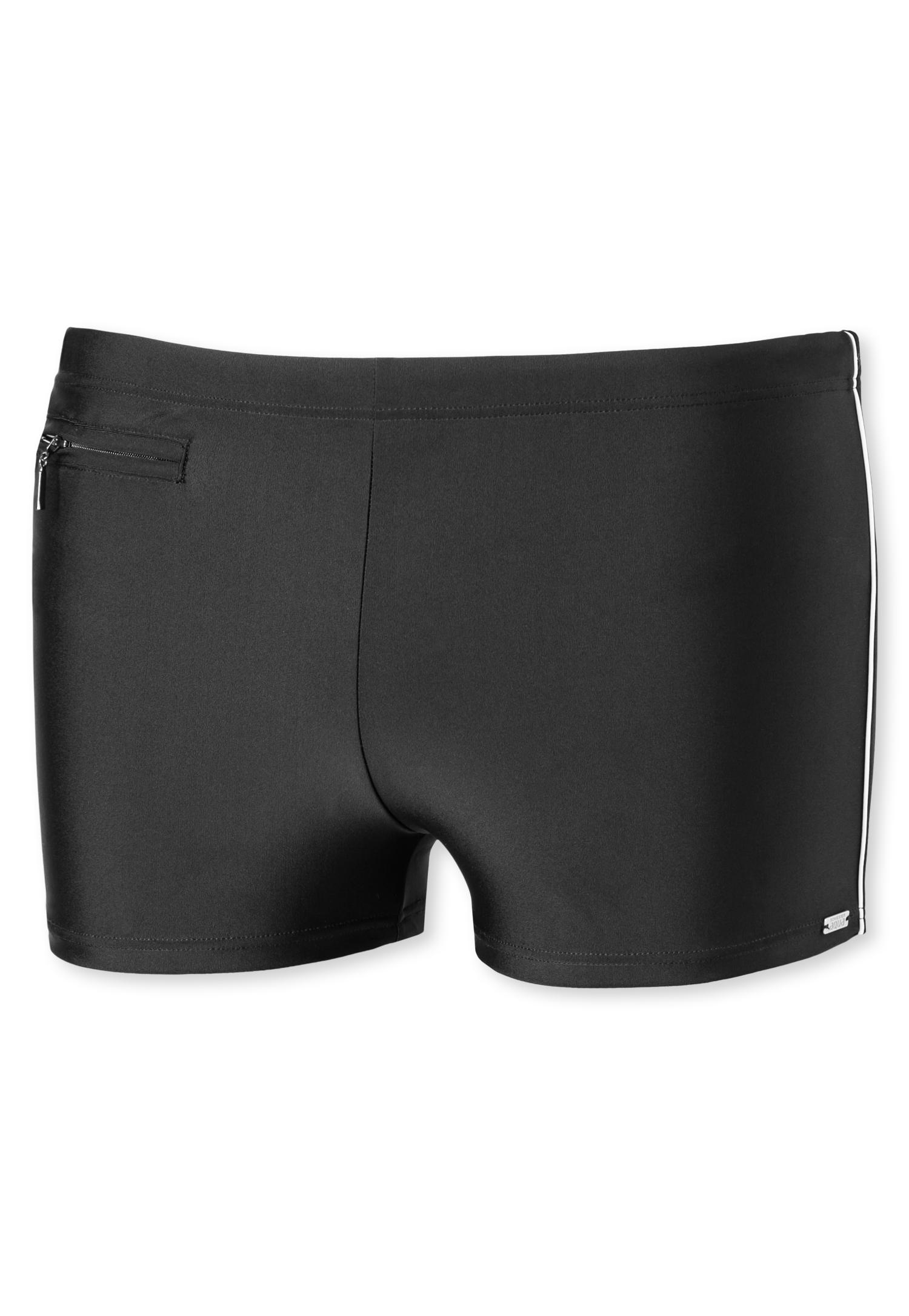 Badehose Komfort mit Bein 7 - Schwarz