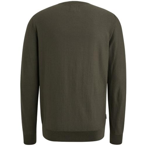 R-neck cotton knit
